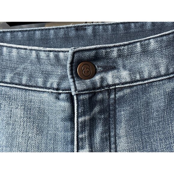 Gucci Blue Jeans Straight Fit Mid-Wash 5 Button Pockets GG Classic Size 36x27 - Picture 3 of 9